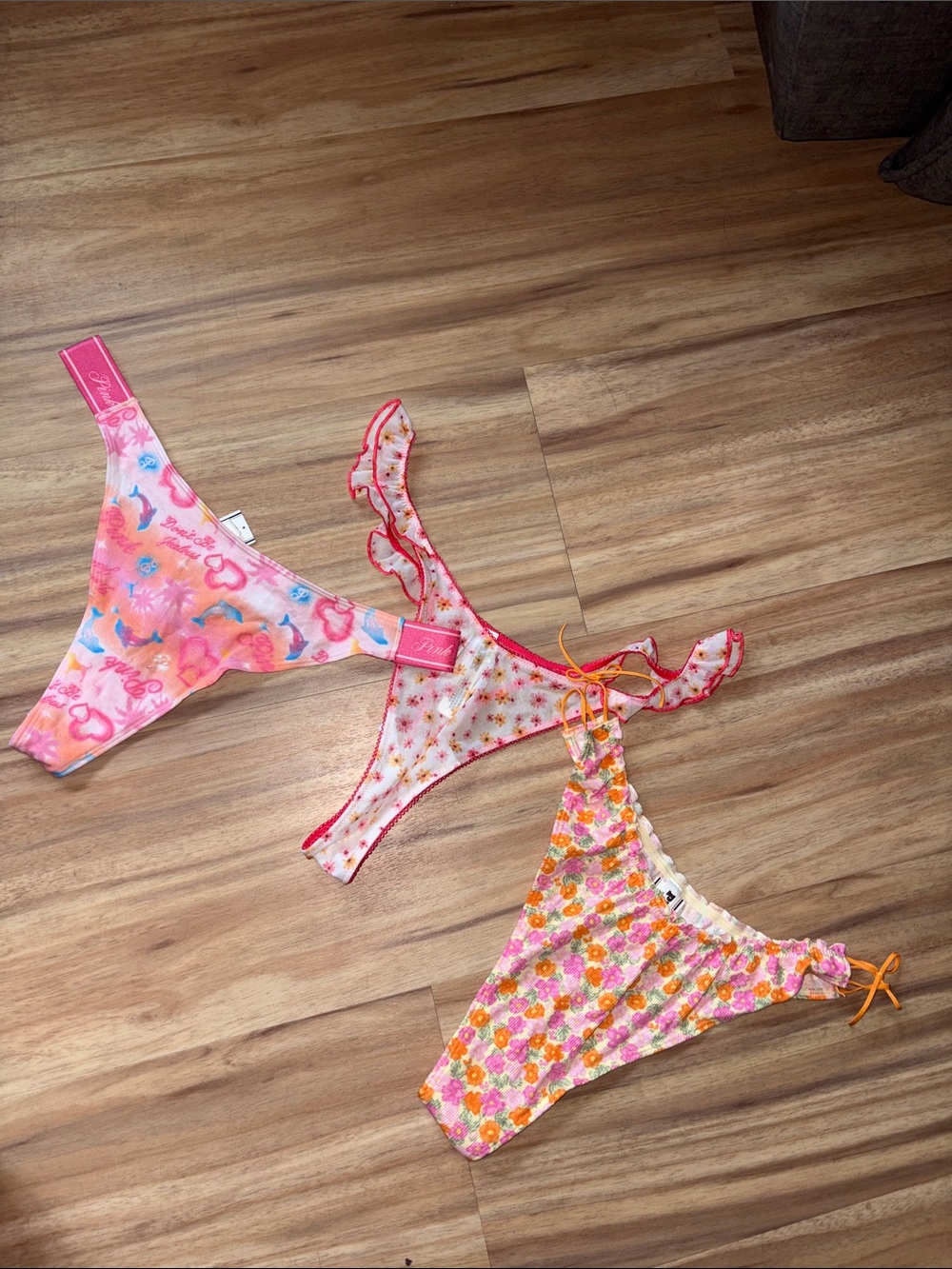 VS Pink thong panty bundle
